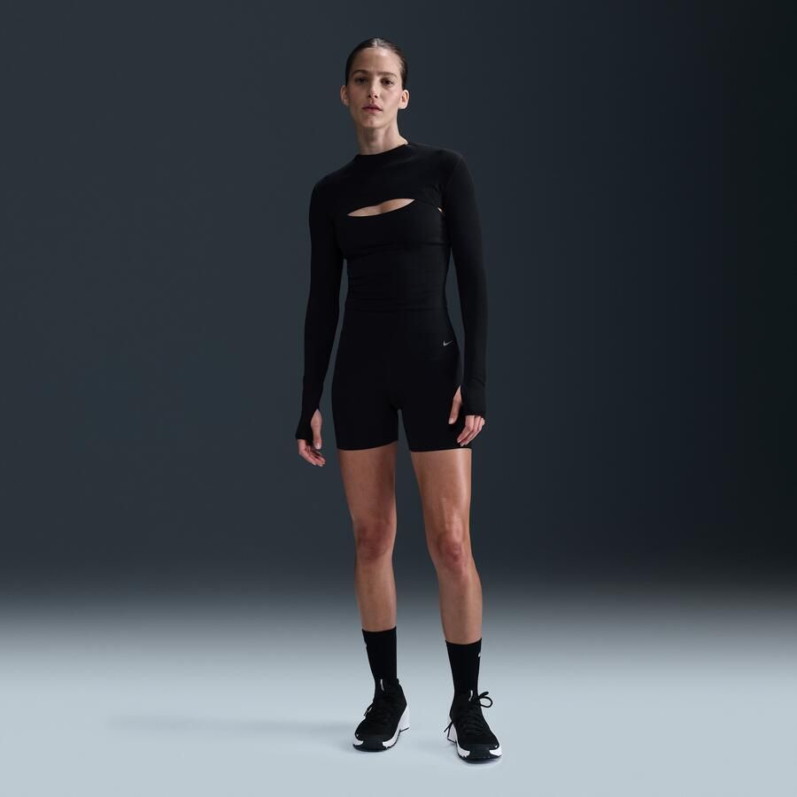 Nike Zenvy Dri-FIT bolerotop met lange mouwen voor dames Zwart - Foto 2