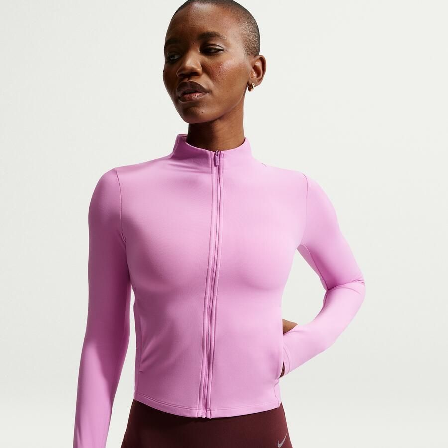 Nike Zenvy Dri-FIT damesjack met rits over de hele lengte Paars - Foto 4