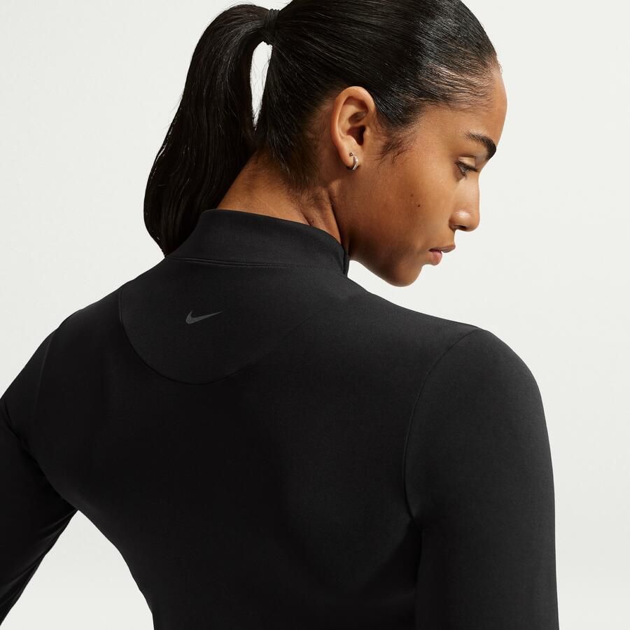 Nike Zenvy Dri-FIT damesjack met rits over de hele lengte Zwart