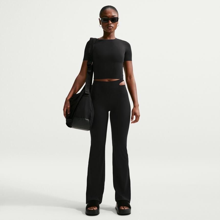 Nike Zenvy Dri-FIT damestop met korte mouwen Zwart - Foto 3