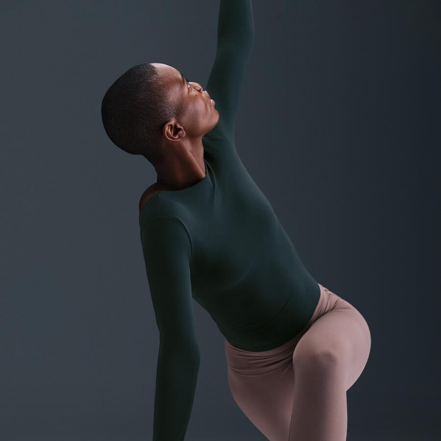 Nike Zenvy Dri-FIT damestop met lange mouwen Groen - Foto 2