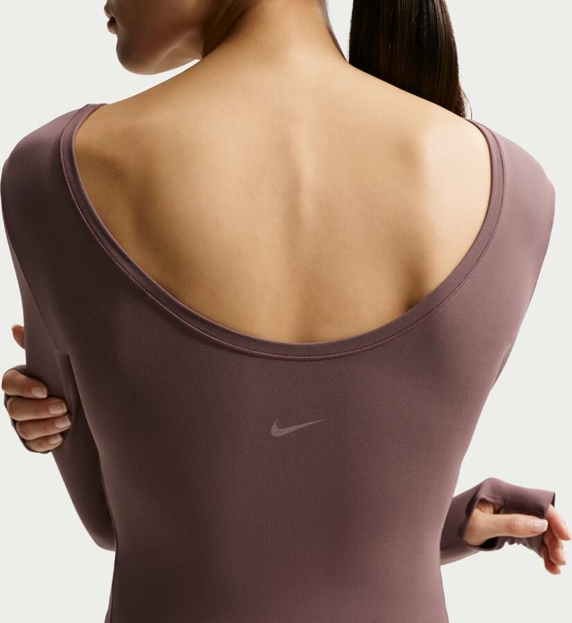 Nike Zenvy Dri-FIT damestop met lange mouwen Paars - Foto 2