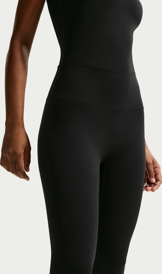 Nike Zenvy lange legging met hoge taille en zonder naad aan de voorkant voor dames Zwart - Foto 3