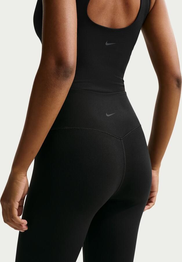 Nike Zenvy lange legging met hoge taille en zonder naad aan de voorkant voor dames Zwart - Foto 2