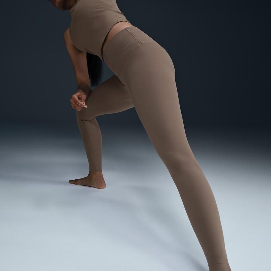 Nike Zenvy lange legging met hoge taille voor dames Bruin - Foto 4