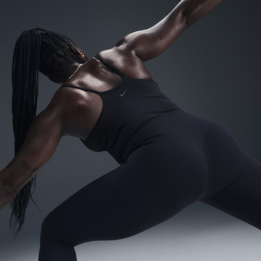 Nike Zenvy Legging met volledige lengte en iets ondersteunende hoge taille voor dames Zwart