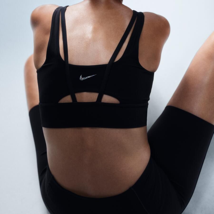 Nike Zenvy lange sport-bh met vulling en medium ondersteuning Zwart - Foto 4