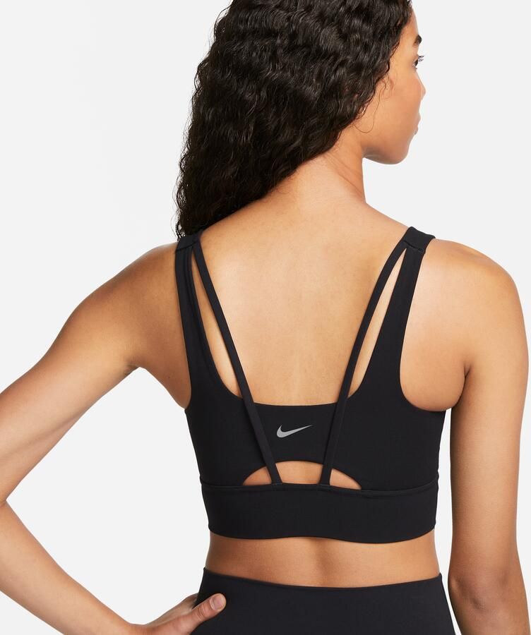 Nike Zenvy lange sport-bh met vulling en medium ondersteuning Zwart - Foto 6