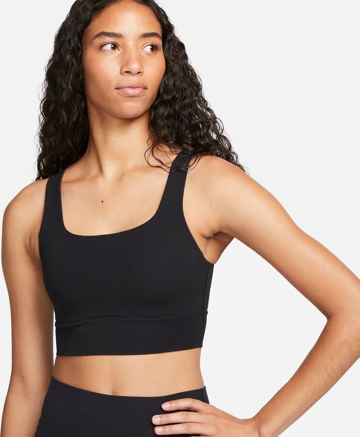 Nike Zenvy lange sport-bh met vulling en medium ondersteuning Zwart - Foto 7