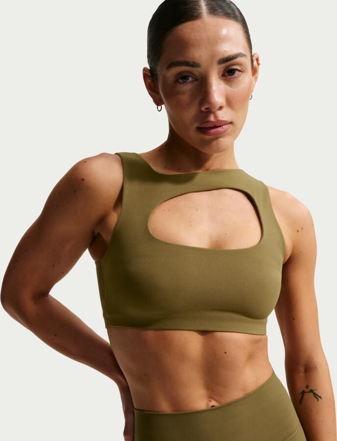 Nike Zenvy licht gevoerde sport-bh met lichte ondersteuning Bruin - Foto 4