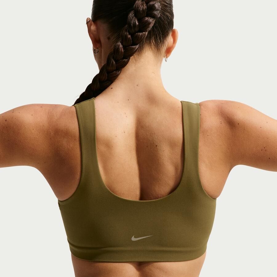Nike Zenvy licht gevoerde sport-bh met lichte ondersteuning Bruin