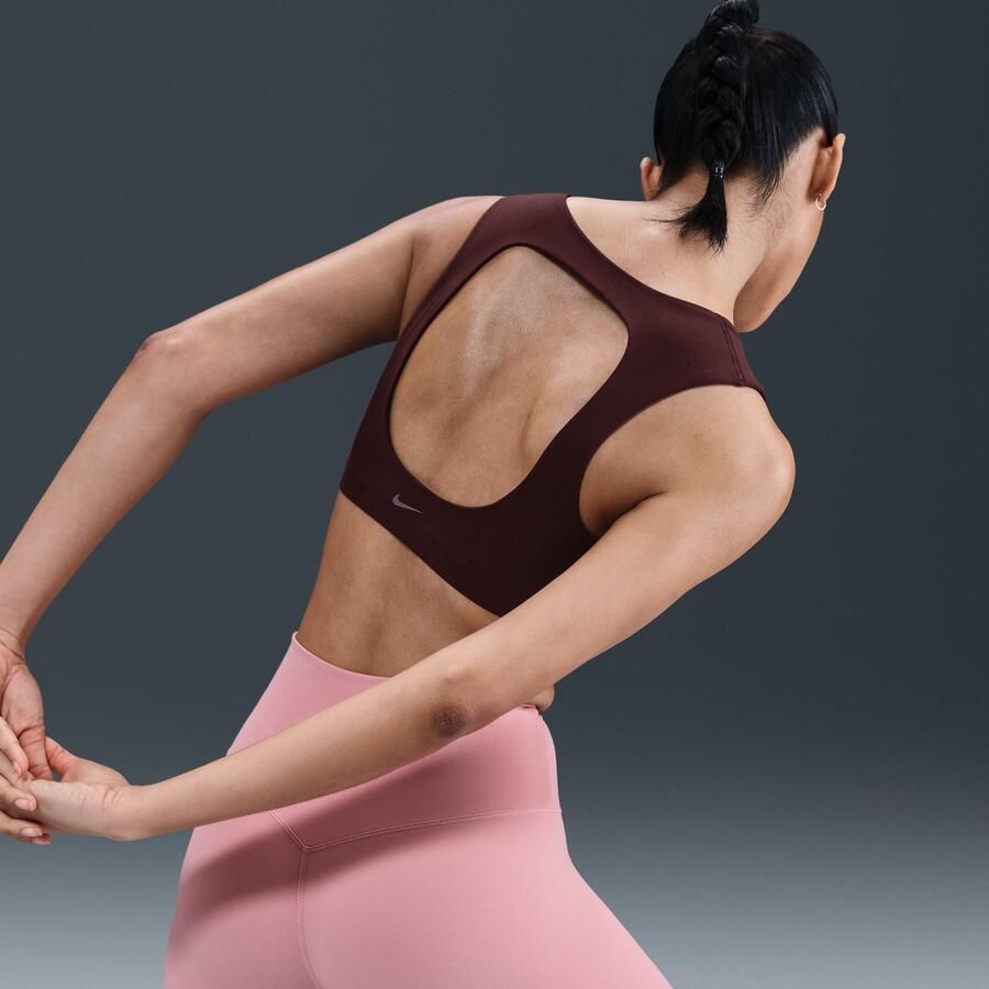 Nike Zenvy licht gevoerde sport-bh met lichte ondersteuning Rood