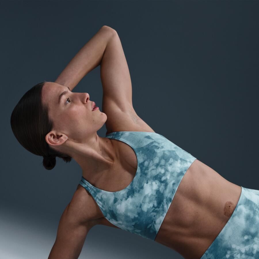 Nike Zenvy padded sport-bh met print en lichte ondersteuning Blauw - Foto 2