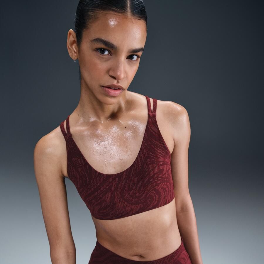 Nike Zenvy padded sport-bh met print en lichte ondersteuning Rood - Foto 4