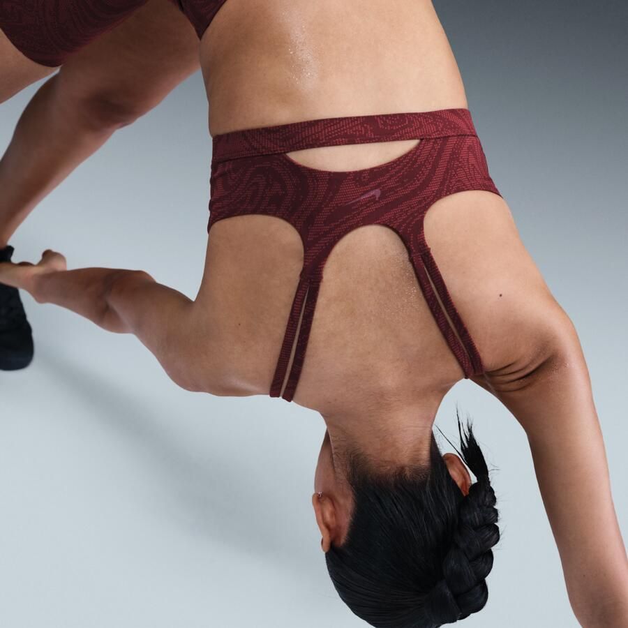 Nike Zenvy padded sport-bh met print en lichte ondersteuning Rood - Foto 2