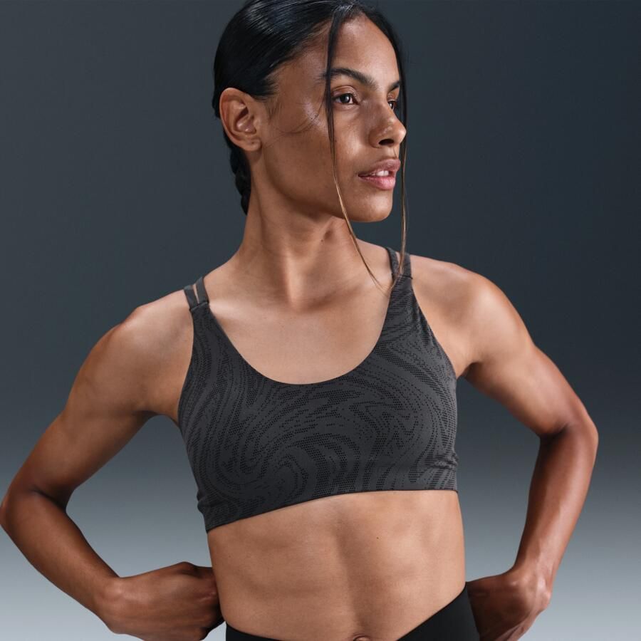 Nike Zenvy padded sport-bh met print en lichte ondersteuning Zwart - Foto 4