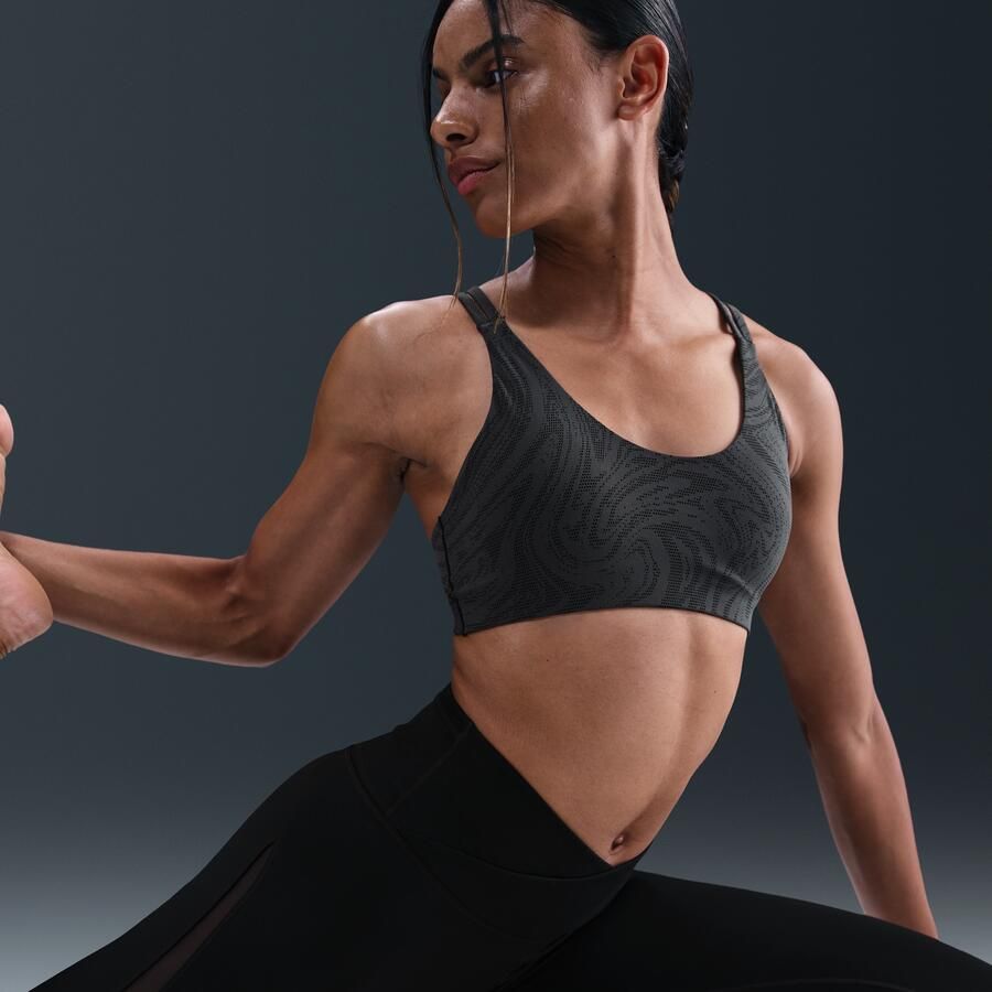 Nike Zenvy padded sport-bh met print en lichte ondersteuning Zwart - Foto 2