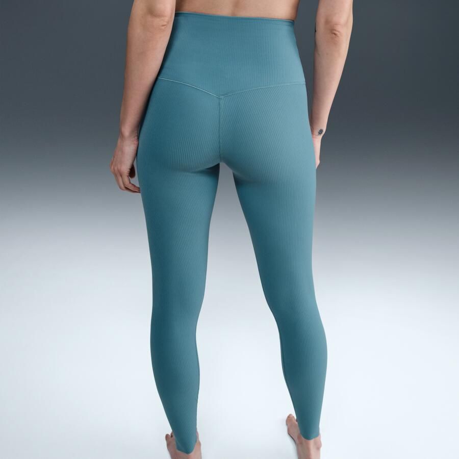 Nike Zenvy Rib 7 8-legging met hoge taille voor dames Blauw - Foto 2