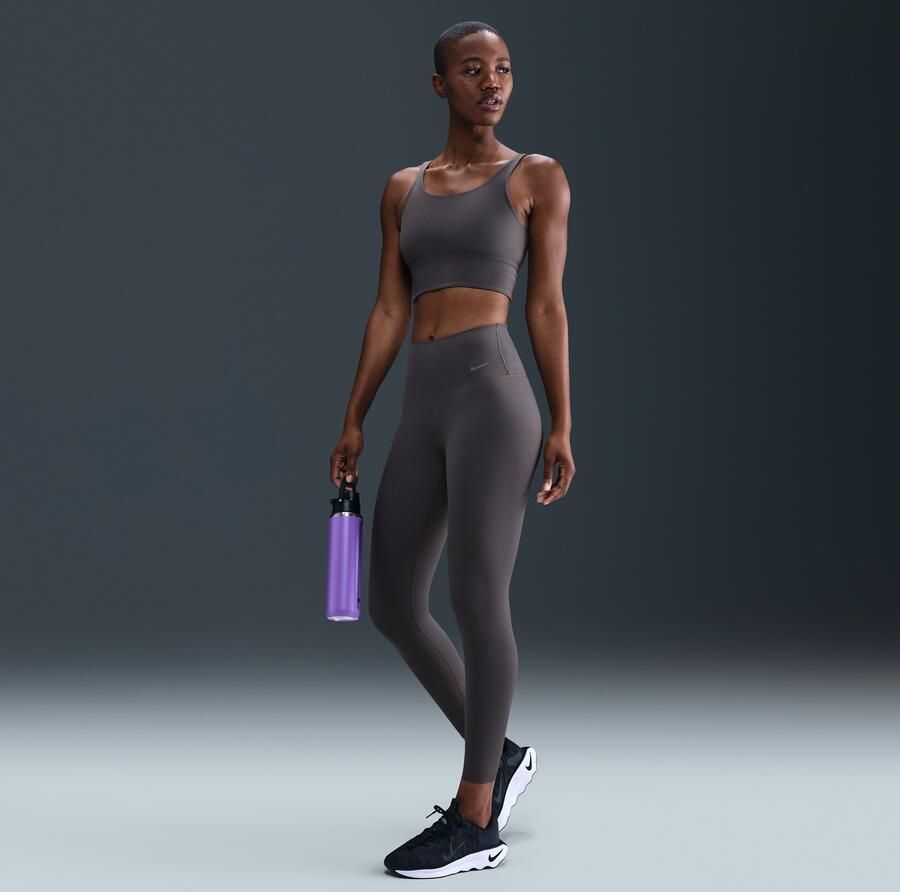 Nike Zenvy Rib 7 8-legging met hoge taille voor dames Grijs - Foto 3