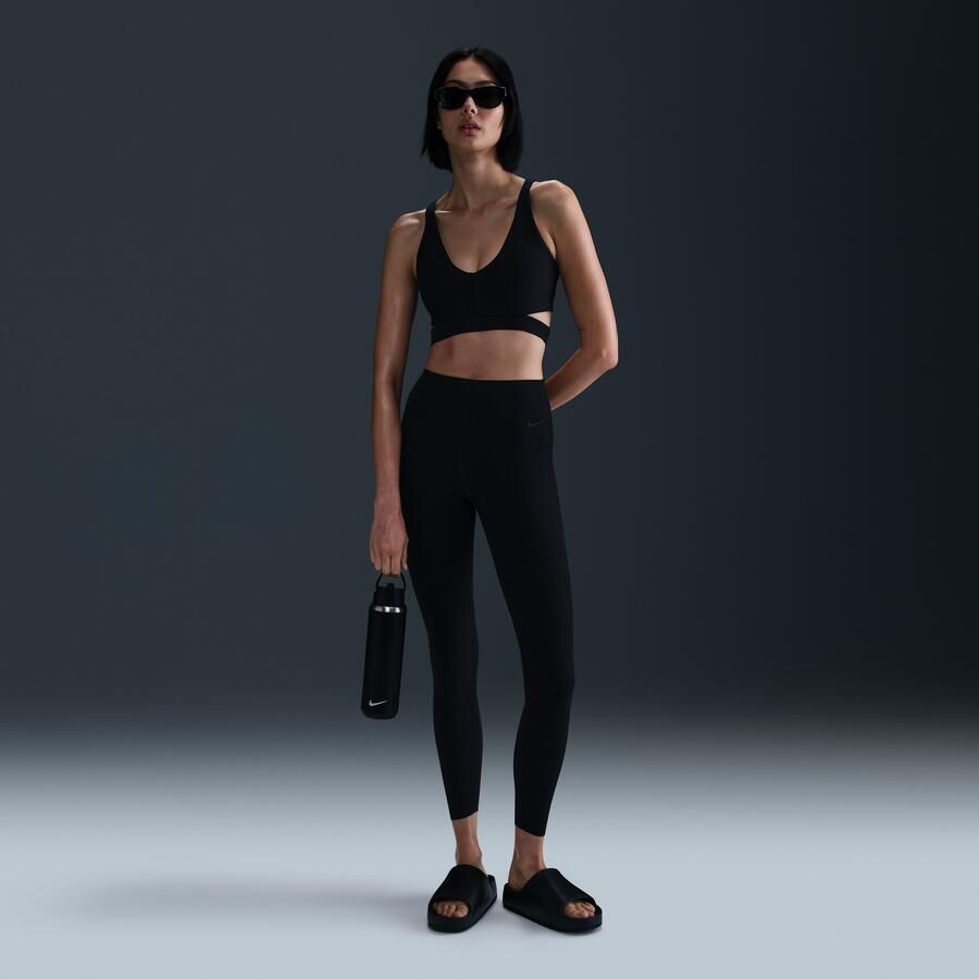 Nike Zenvy Rib 7 8-legging met hoge taille voor dames Zwart - Foto 3