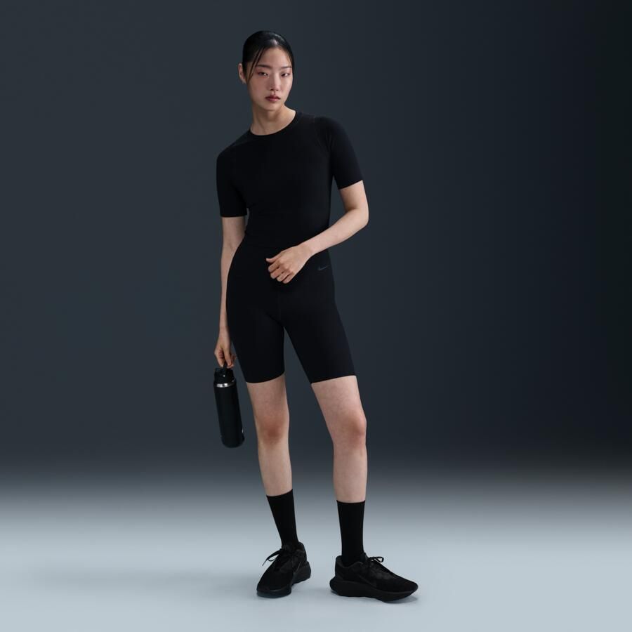 Nike Zenvy Rib Dri-FIT damestop met korte mouwen Zwart - Foto 2