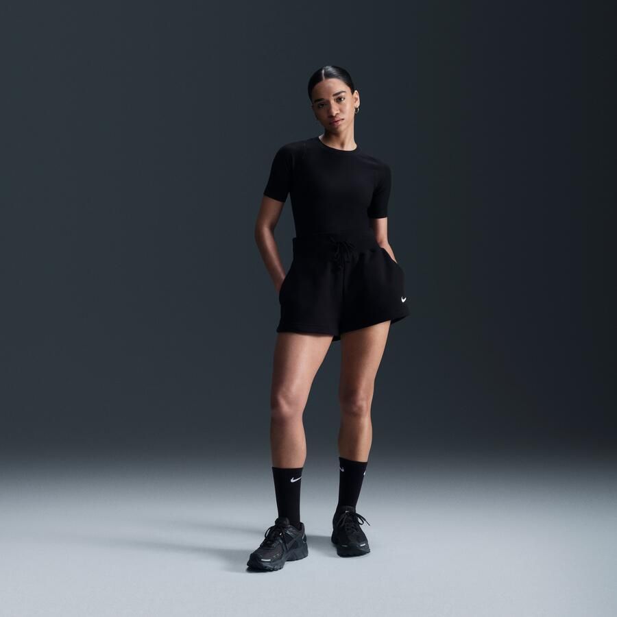 Nike Zenvy Rib Dri-FIT damestop met korte mouwen Zwart - Foto 5