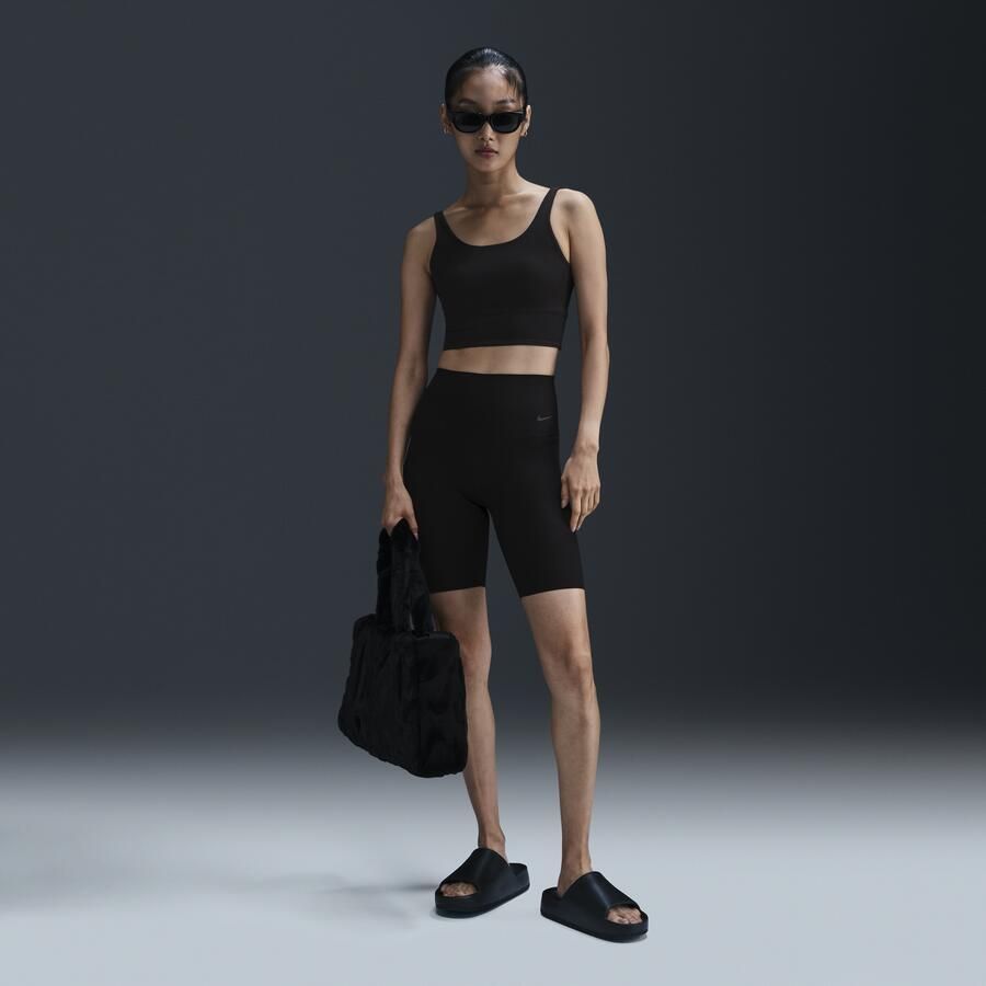 Nike Zenvy Rib lange sport-bh met vulling en lichte ondersteuning Zwart - Foto 2