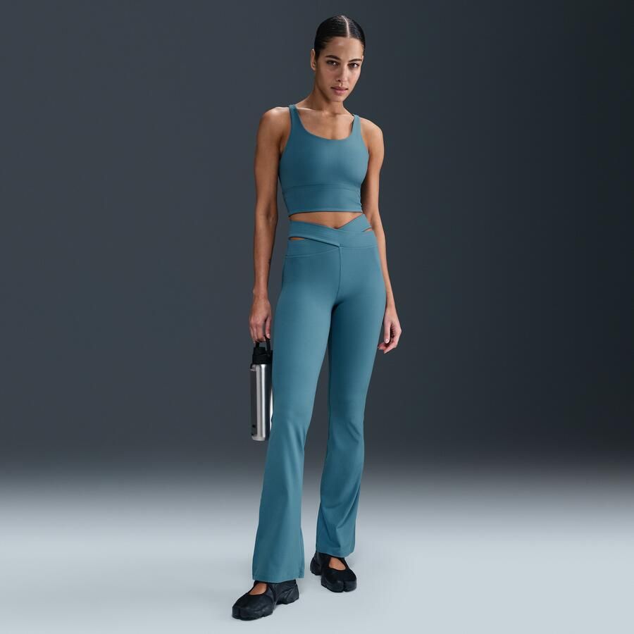 Nike Zenvy Rib legging met hoge taille en wijde pijpen voor dames Blauw - Foto 4