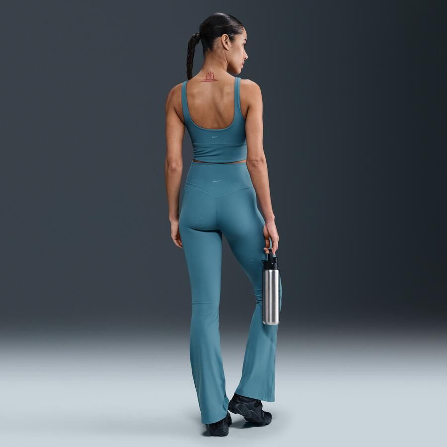 Nike Zenvy Rib legging met hoge taille en wijde pijpen voor dames Blauw - Foto 3