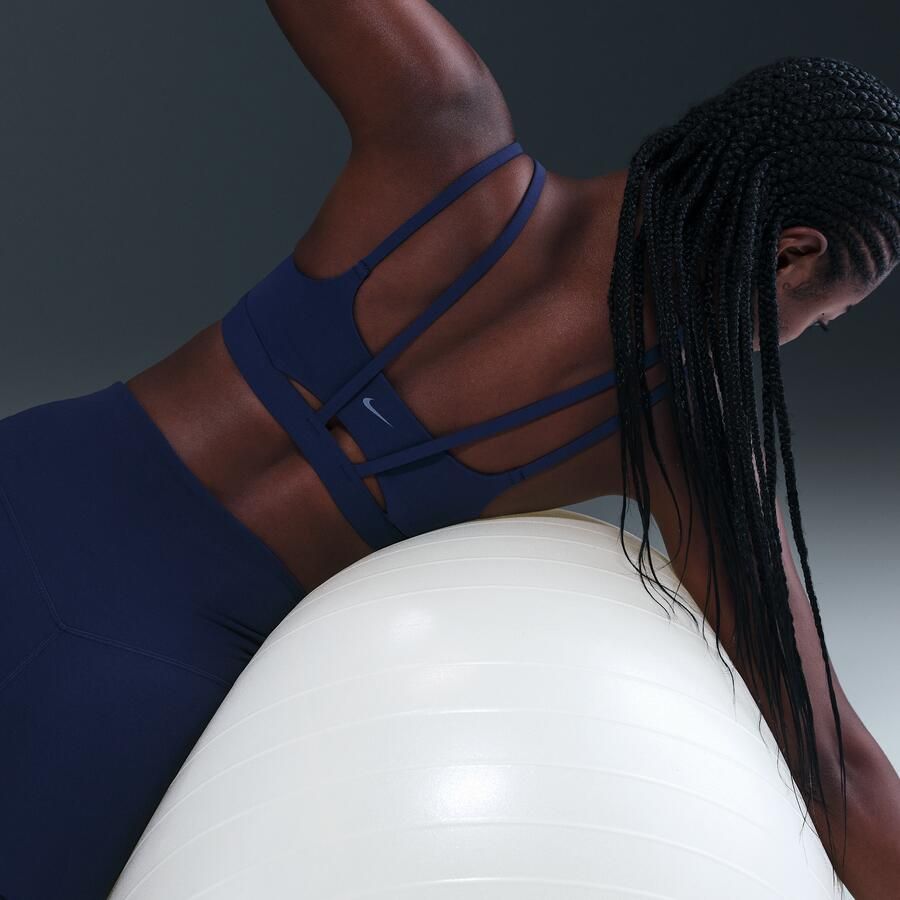 Nike Zenvy Strappy sport-bh met vulling en lichte ondersteuning Blauw - Foto 2