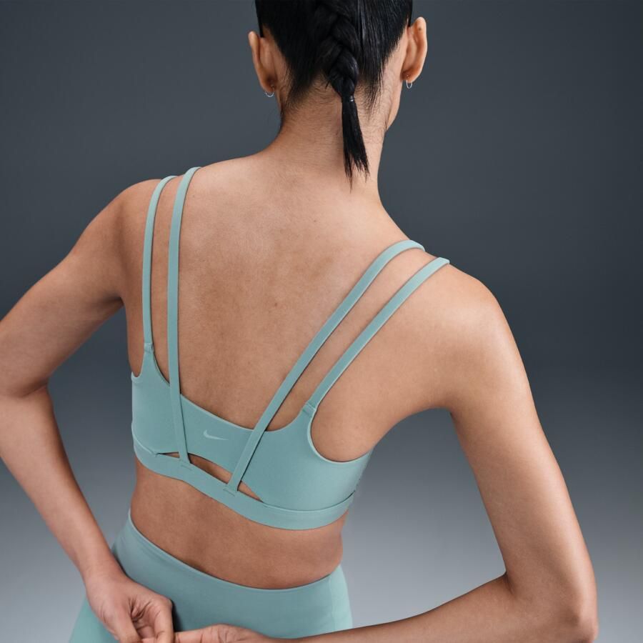 Nike Zenvy Strappy sport-bh met vulling en lichte ondersteuning Groen - Foto 4