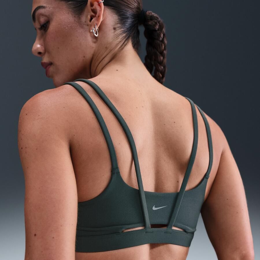Nike Zenvy Strappy sport-bh met vulling en lichte ondersteuning Groen - Foto 4