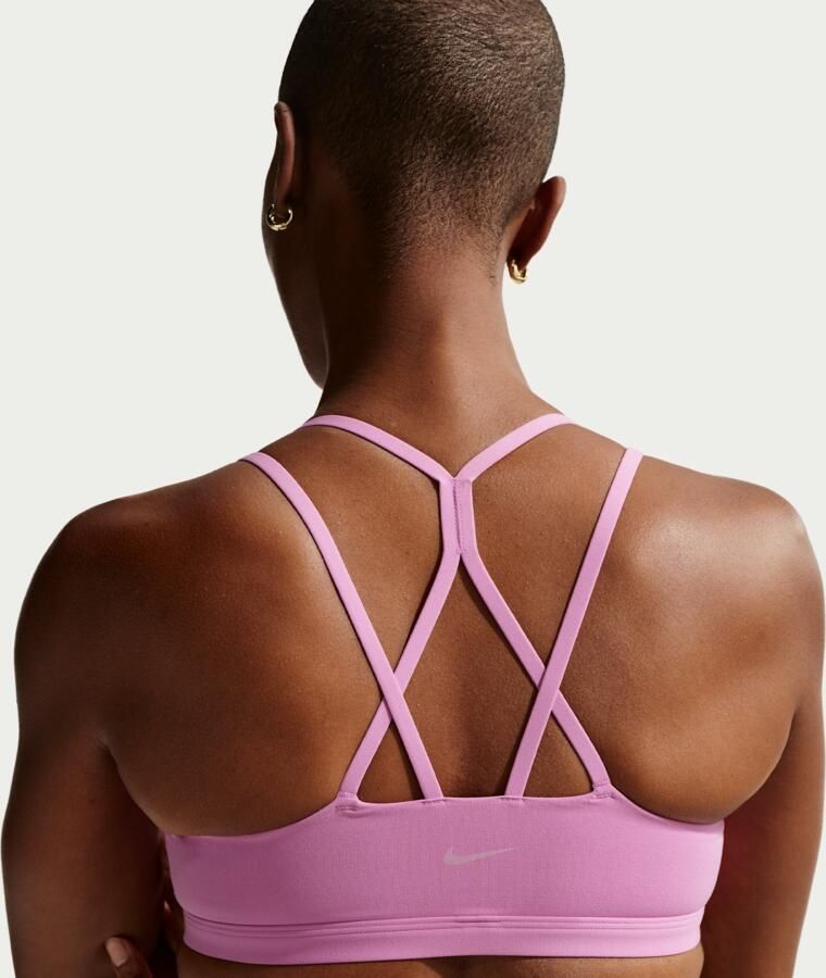 Nike Zenvy Strappy sport-bh met vulling en lichte ondersteuning Paars - Foto 4