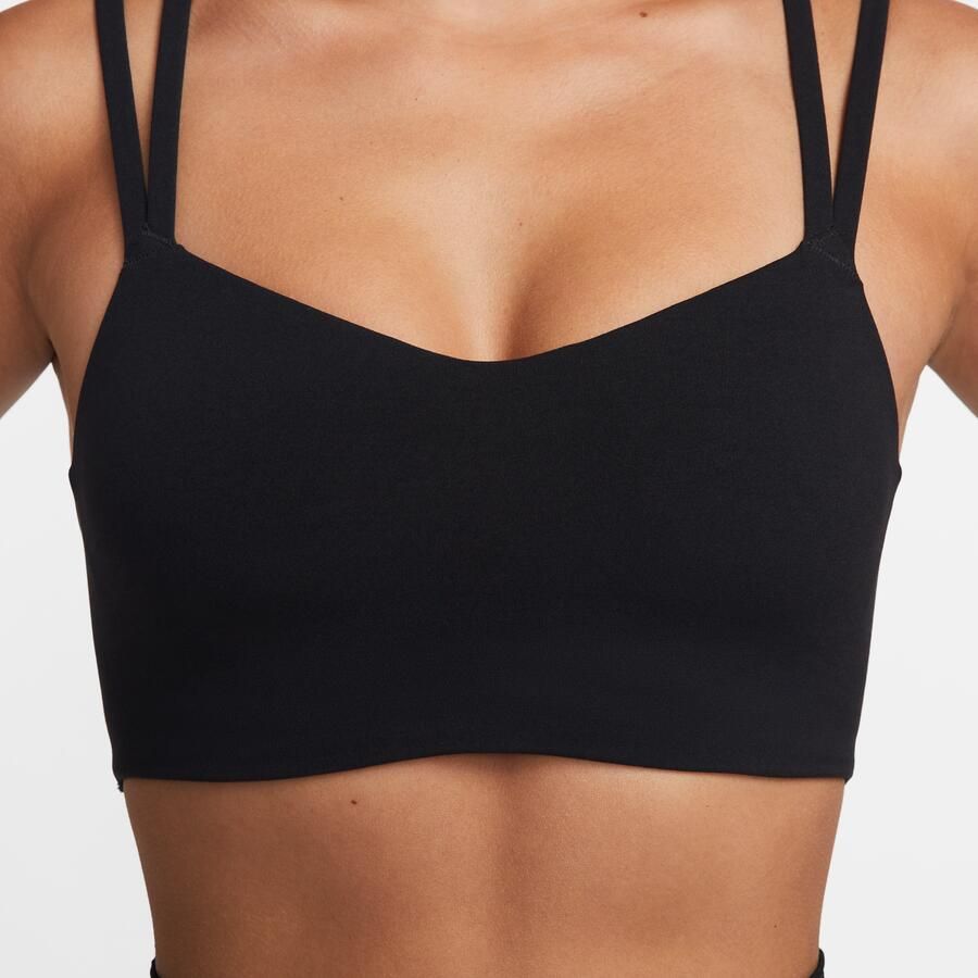 Nike Zenvy Strappy sport-bh met vulling en lichte ondersteuning Zwart - Foto 4