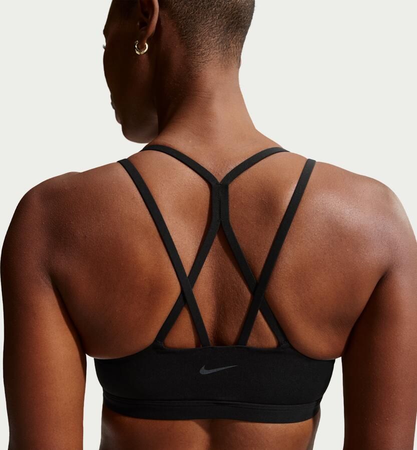 Nike Zenvy Strappy sport-bh met vulling en lichte ondersteuning Zwart - Foto 4