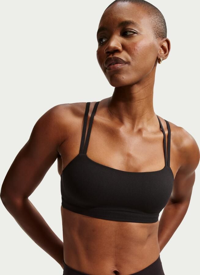 Nike Zenvy Strappy sport-bh met vulling en lichte ondersteuning Zwart - Foto 3