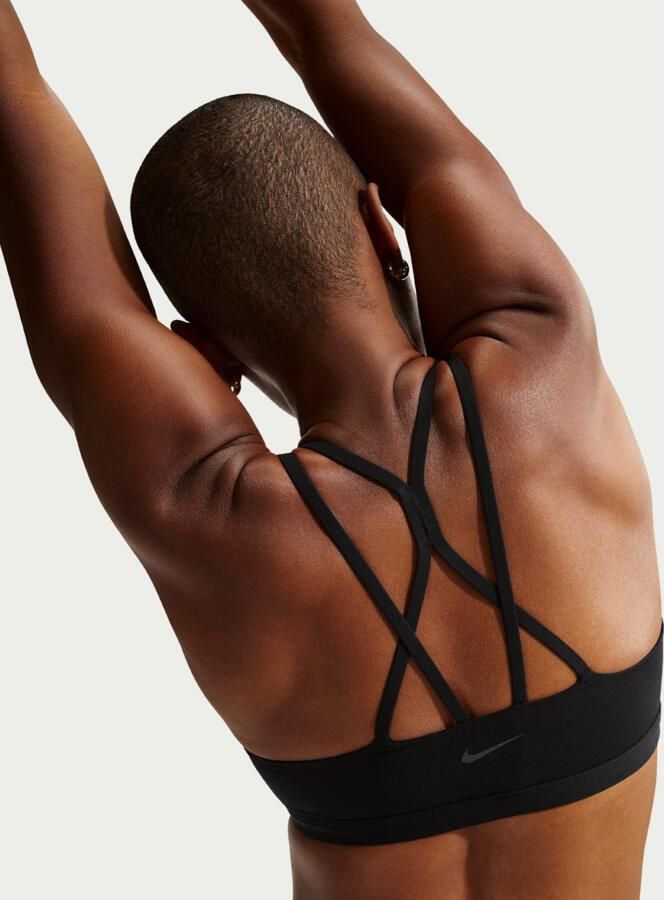 Nike Zenvy Strappy sport-bh met vulling en lichte ondersteuning Zwart - Foto 2