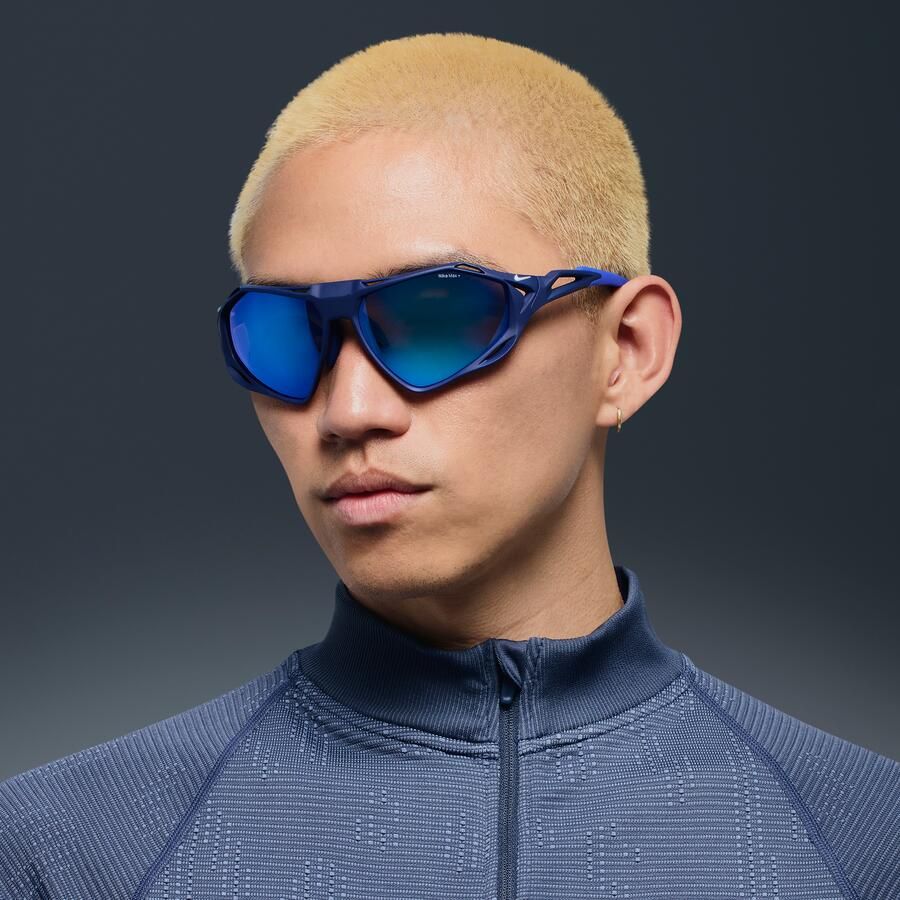 Nike Zeus Rise zonnebril met spiegeleffect Blauw - Foto 4