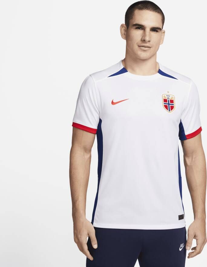 Nike Noorwegen 2023 Stadium Uit Dri-FIT voetbalshirt voor heren Wit