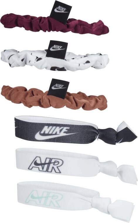 Nike NSW Elastische en fluwelen haarbanden (6 stuks) Meerkleurig