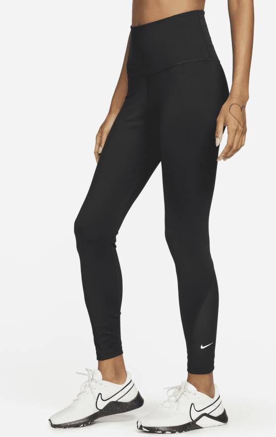 Nike One 7 8-legging met hoge taille voor dames Zwart
