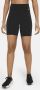 Nike One bikeshorts met halfhoge taille voor dames (18 cm) Zwart - Thumbnail 1