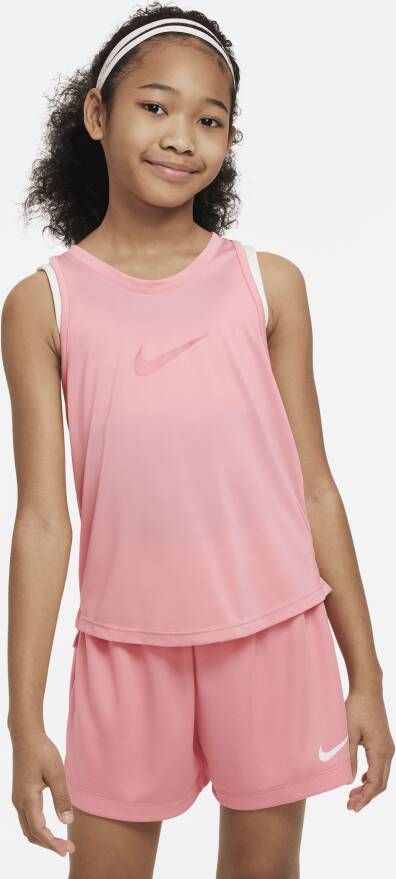 Nike One Dri-FIT trainingstanktop voor meisjes Roze