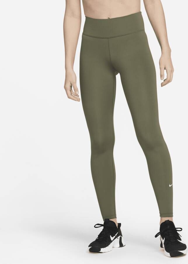 Nike One Legging met halfhoge taille voor dames Groen