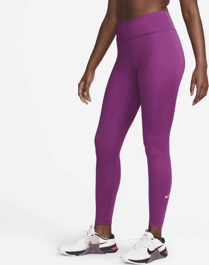 Nike One Legging met halfhoge taille voor dames Paars