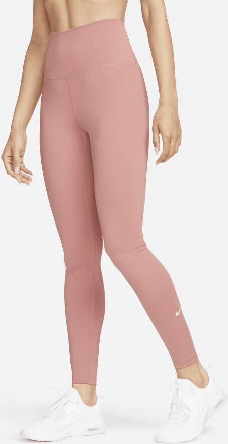 Nike One Legging met hoge taille voor dames Roze