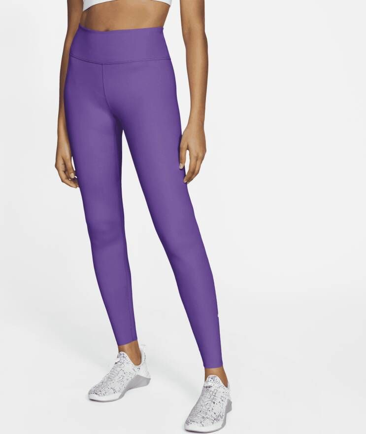 Nike One Luxe Legging met halfhoge taille voor dames Paars