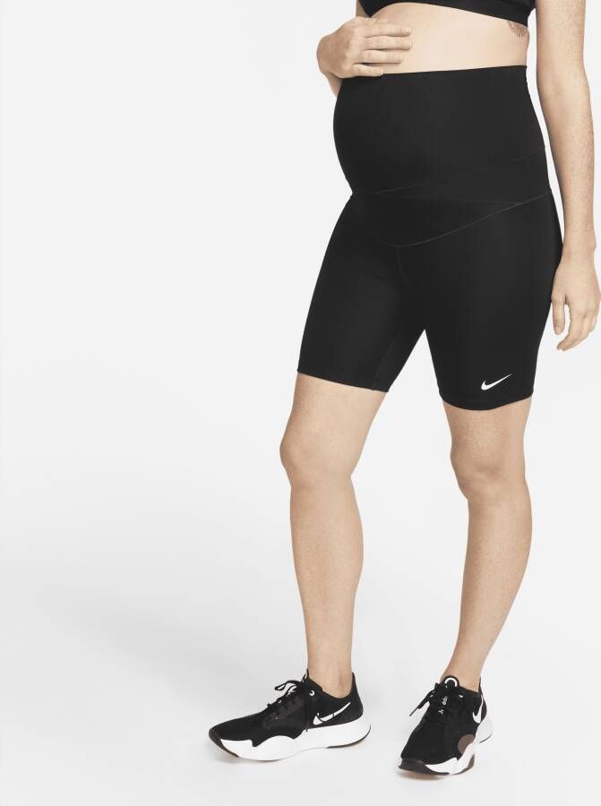 Nike One (M) Bikershorts voor dames (18 cm zwangerschapskleding) Zwart