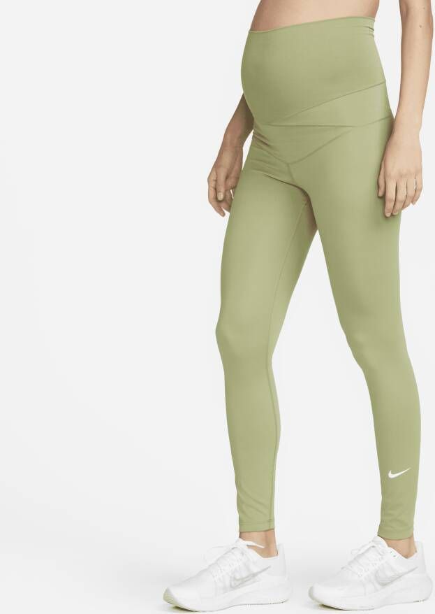 Nike One (M) Legging met hoge taille voor dames (positiekleding) Groen