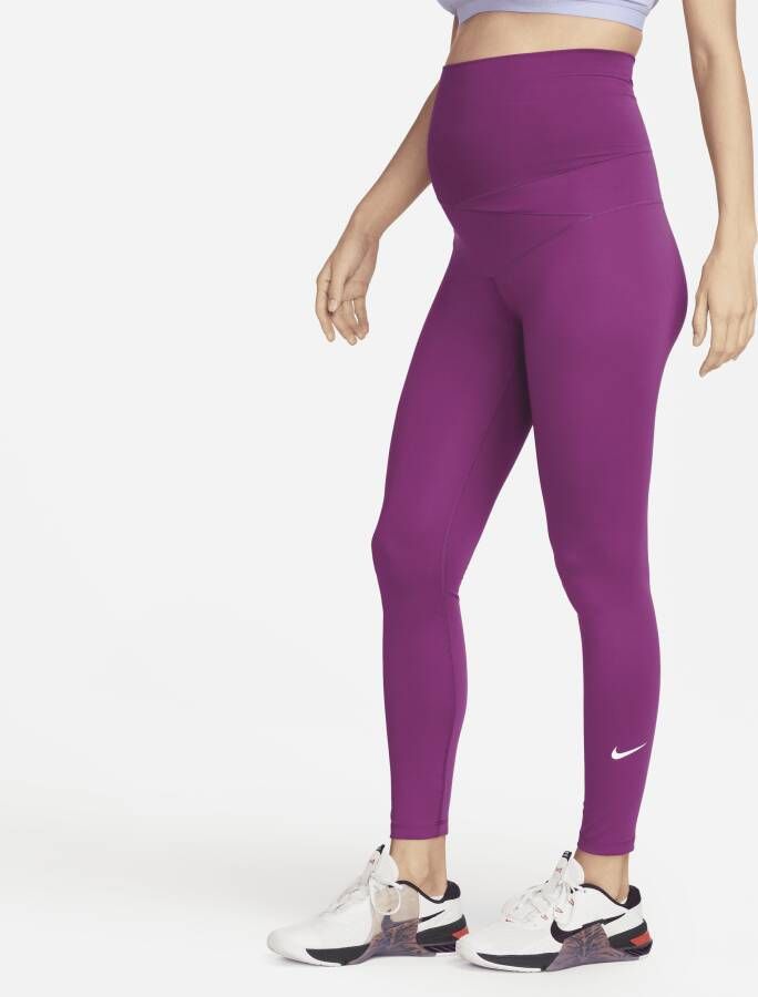 Nike One (M) Legging met hoge taille voor dames (positiekleding) Paars